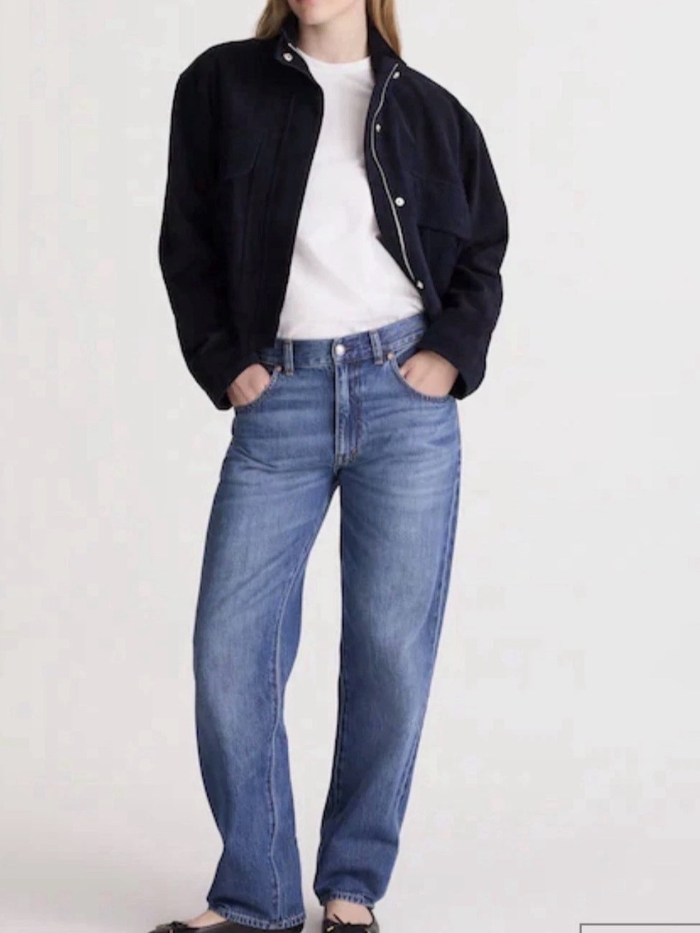 MADEWELL The Dean Easy Straight Jean in Birkdale Wash: Airy Denim NU052